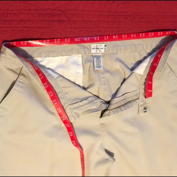 Calvin Klein Light Tan Kaki Dressy Jeans Size 16 - Picture 7 of 8